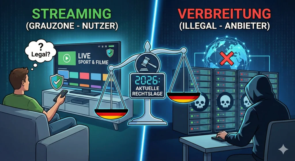 IPTV legal, IPTV Abmahnung, Sicher streamen, IPTV Rechtslage 2026, Anonymes IPTV